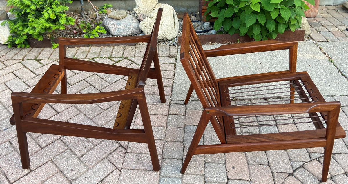 REFINISHED Danish Mid-Century Modern Teak Lounge Chair will get NEW CUSHIONS