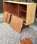 REFINISHED Danish MCM Teak Highboard by EW Bach for Sejling Skabe 77.5
