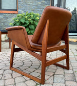 REFINISHED Danish Mid-Century Modern Teak Lounge Chair by Illum Wikkelsø 2