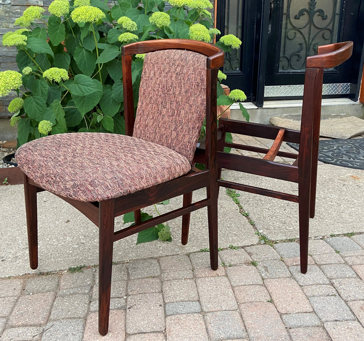5 REFINISHED Danish MCM Rosewood Chairs by Erik Buch REUPHOLSTERED