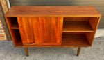 REFINISHED Swedish MCM Rosewood record credenza with a sliding door by Troeds 51