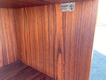 REFINISHED Swedish MCM Rosewood record credenza with a sliding door by Troeds 51