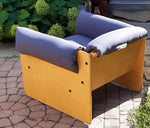 Restored Mid Century Modern Lounge Armchair in grey linen by Muller and Stewart 6