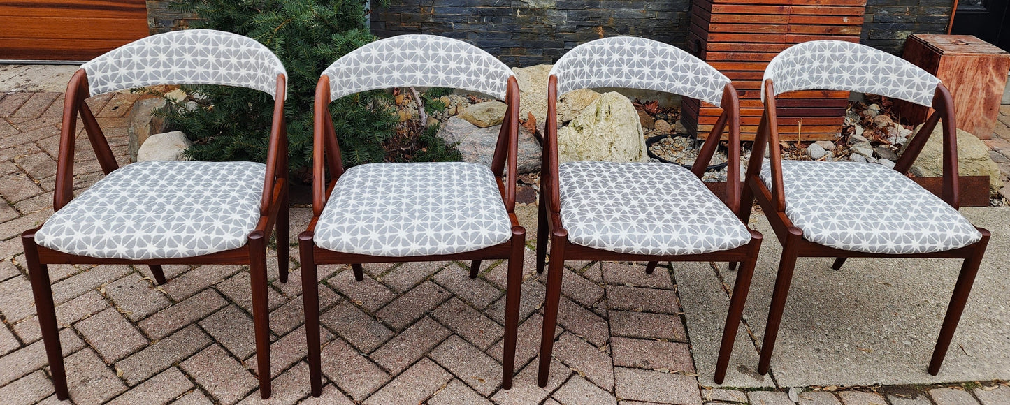 4 RESTORED Mid Century Modern Kai Kristiansen Teak Chairs, Model 31