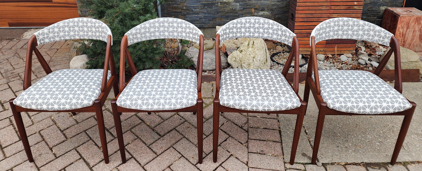 4 RESTORED Mid Century Modern Kai Kristiansen Teak Chairs, Model 31