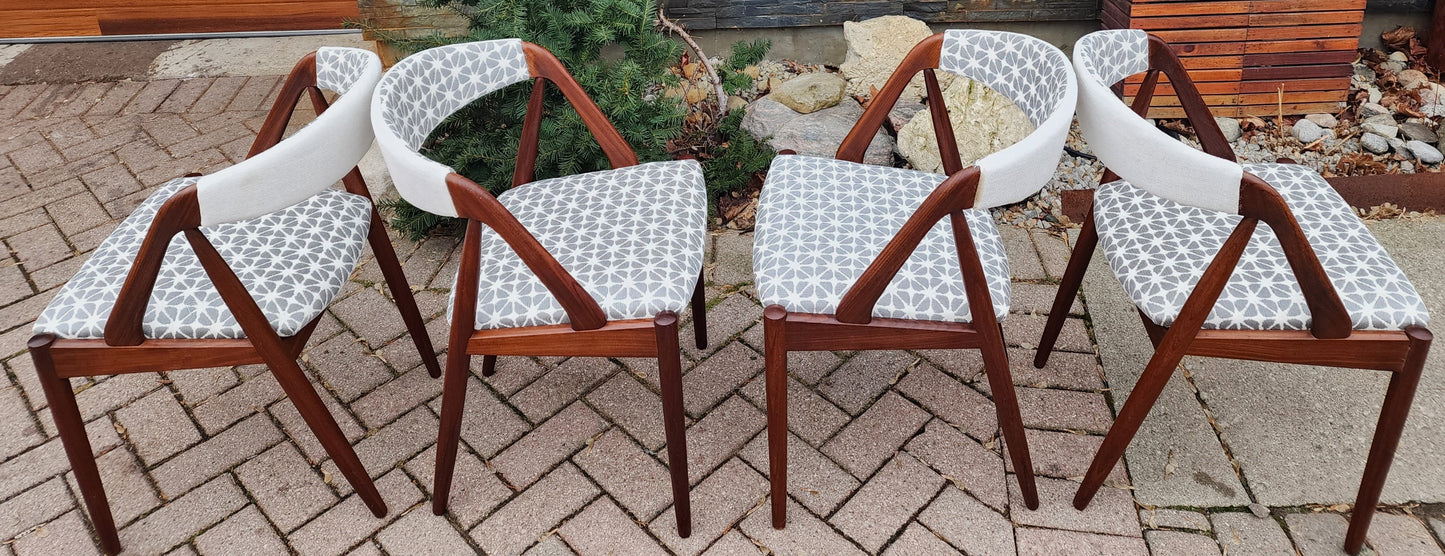 4 RESTORED Mid Century Modern Kai Kristiansen Teak Chairs, Model 31