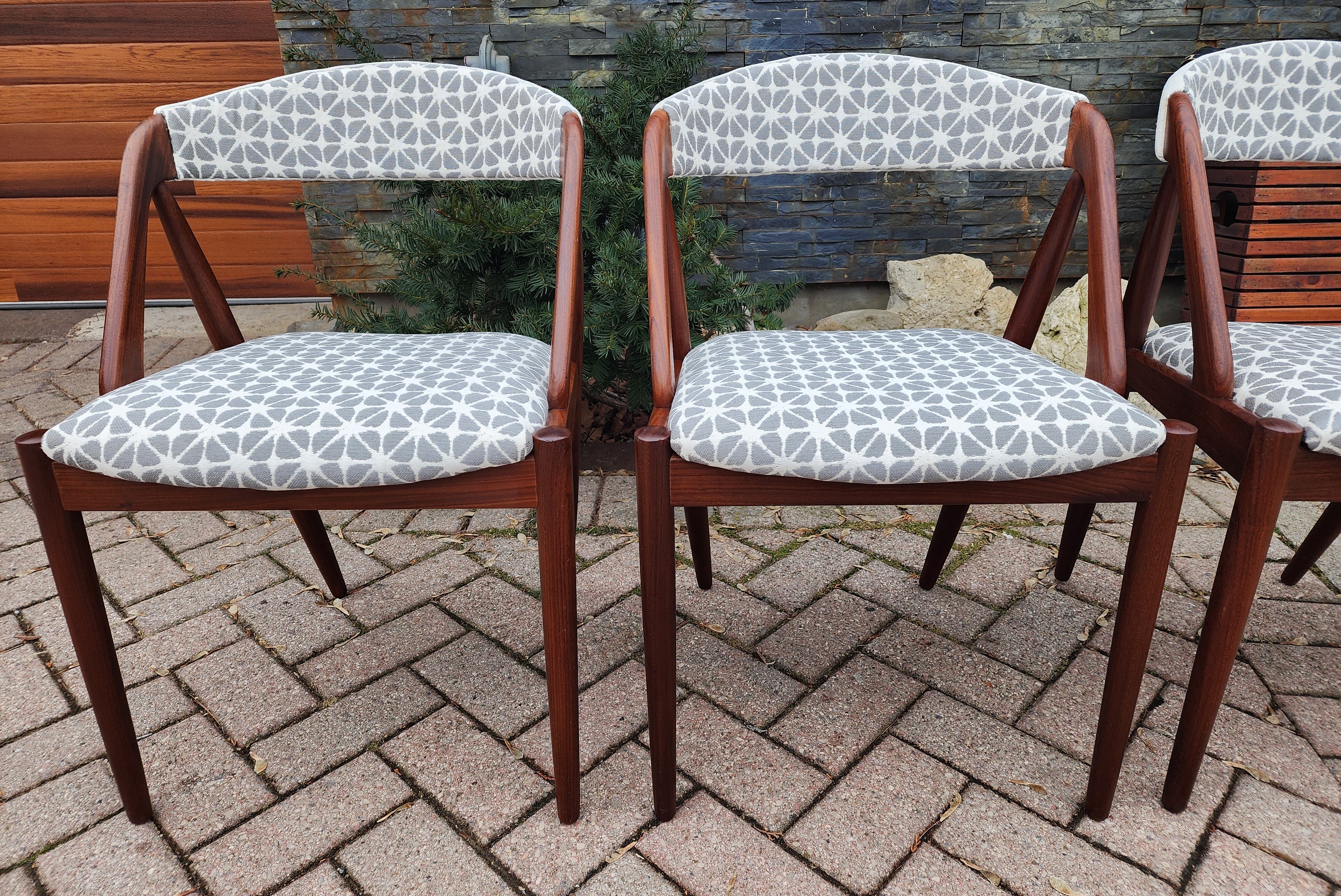 4 RESTORED Mid Century Modern Kai Kristiansen Teak Chairs Model 31