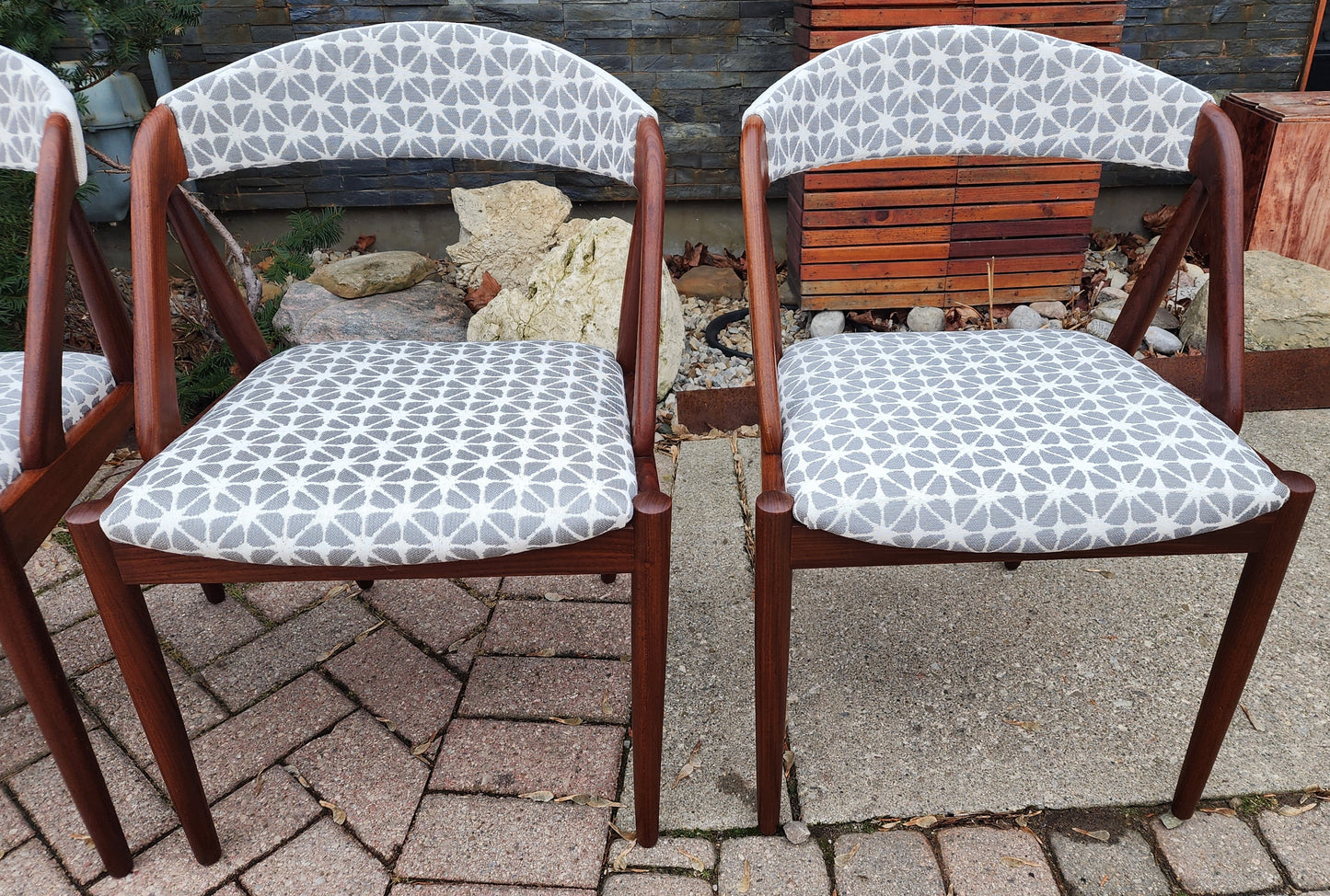 4 RESTORED Mid Century Modern Kai Kristiansen Teak Chairs, Model 31