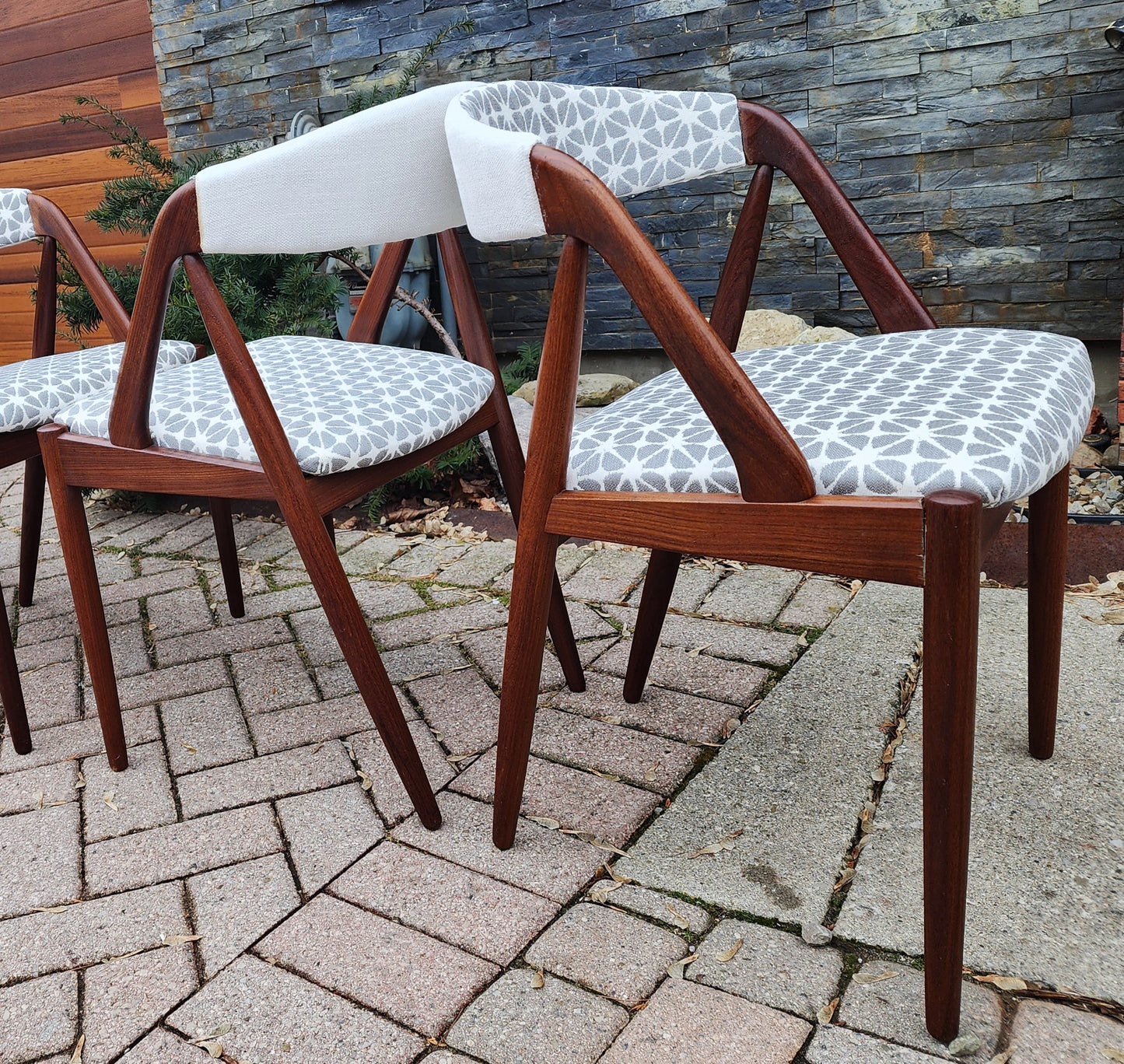 4 RESTORED Mid Century Modern Kai Kristiansen Teak Chairs, Model 31