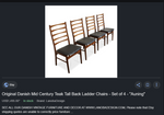 4 Danish MCM Teak Ladder-back Chairs  RESTORED, ready for new upholstery, each $229 only - Mid Century Modern Toronto 7