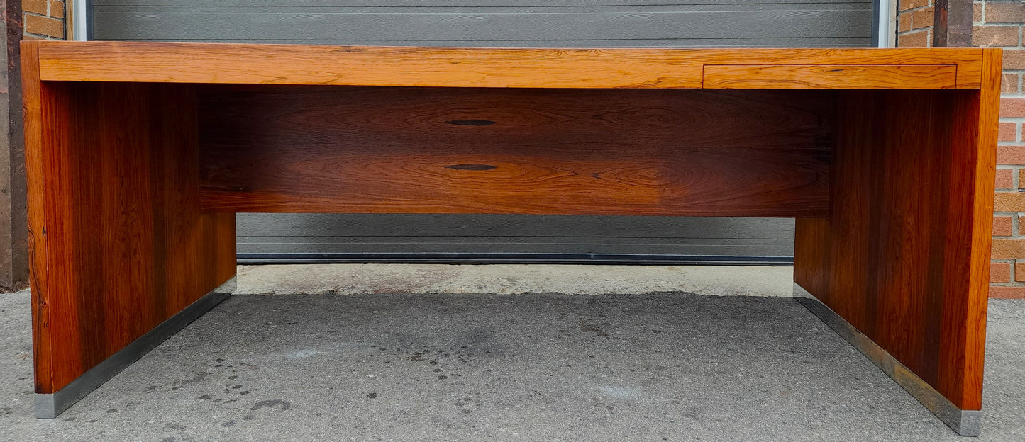 REFINISHED Mid Century Modern Free-Standing Rosewood Desk by J. Geiger