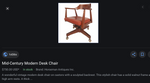 REFINISHED REUPHOLSTERED MCM walnut desk chair adjustable by Krug, Perfect 8