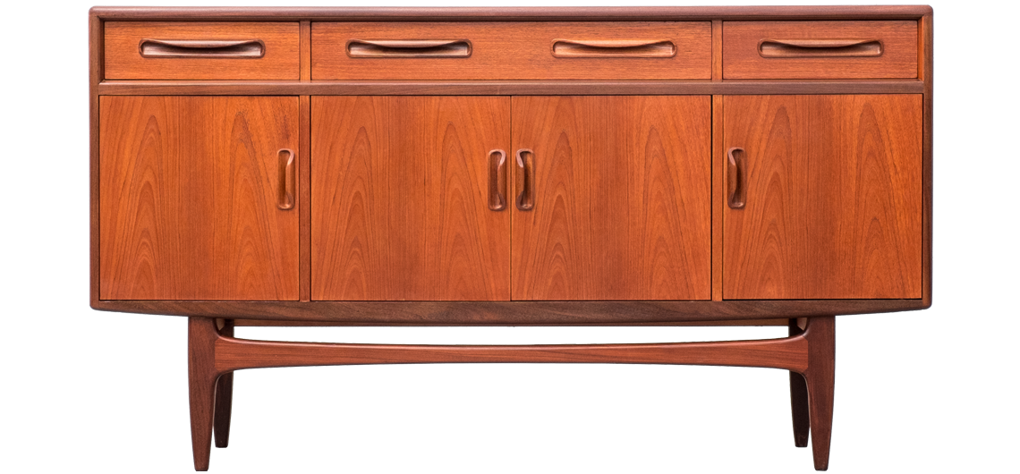 REFINISHED Mid Century Modern Teak Sideboard by V.B.Wilkins for G-Plan, 60"