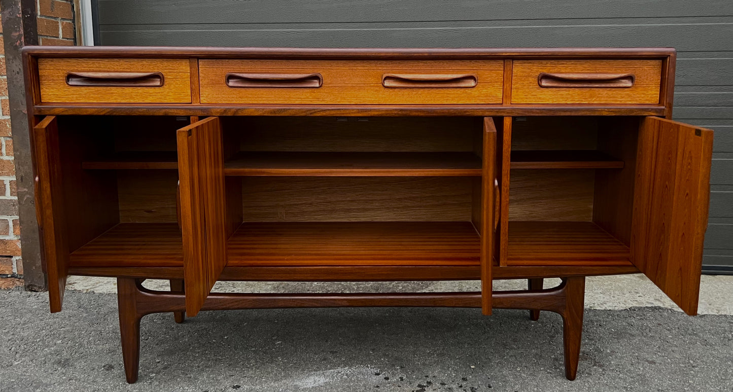 REFINISHED Mid Century Modern Teak Sideboard by V.B.Wilkins for G-Plan, 60"