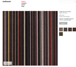 SALE***Set of 2 RESTORED REUPHOLSTERED MCM High Back Lounge Chairs by Casala in Maharam Paul Smith stripe 4