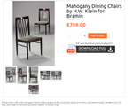 8 Danish MCM Mahogany Chairs by H.W. Klein for Bramin RESTORED; very comfortable, each $225 8