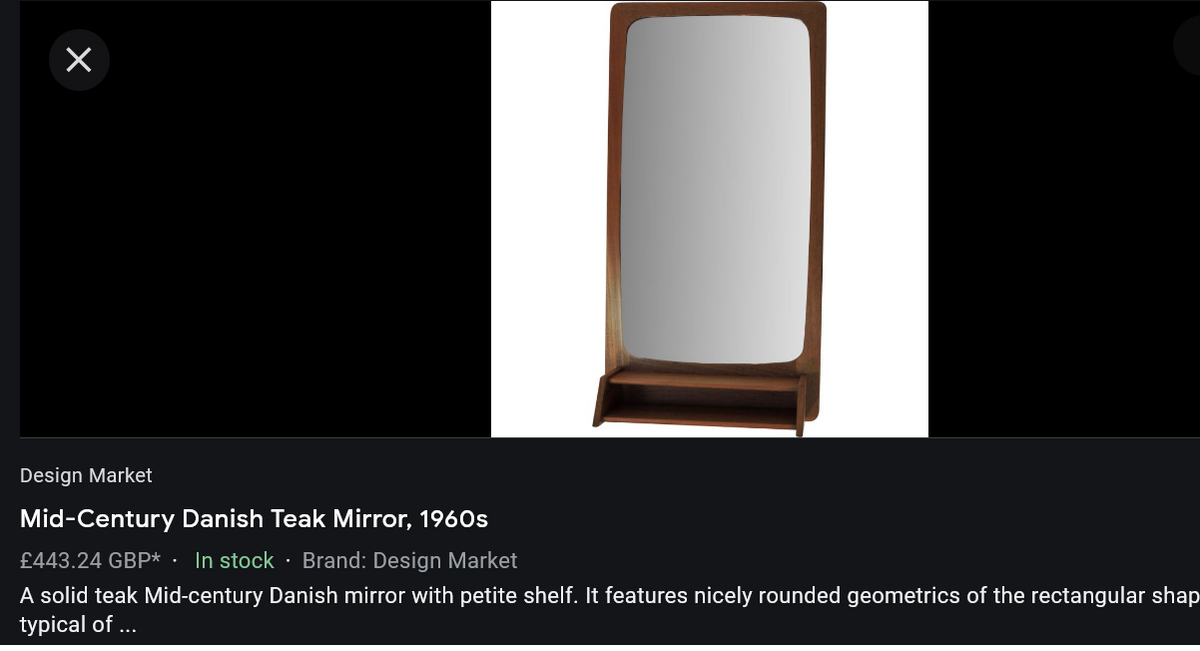 REFINISHED Mid Century Modern Teak Cabinet & Mirror by Reff/ Knoll, PERFECT