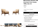 SALE***Set of 2 RESTORED REUPHOLSTERED MCM High Back Lounge Chairs by Casala in Maharam Paul Smith stripe 11