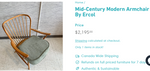 REFINISHED Mid Century Modern Armchair by Ercol, model Evergreen; no cushions 13