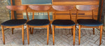 4 REFINISHED REUPHOLSTERED Mid Century Modern Walnut Chairs, Large 1