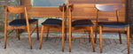 4 REFINISHED REUPHOLSTERED Mid Century Modern Walnut Chairs, Large 2