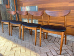 4 REFINISHED REUPHOLSTERED Mid Century Modern Walnut Chairs, Large 3