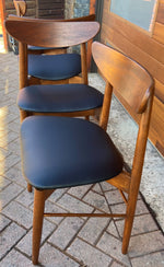 4 REFINISHED REUPHOLSTERED Mid Century Modern Walnut Chairs, Large 8