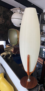 REFINISHED Mid Century Modern Heifetz Rotaflex Walnut Table or Floor Lamp XL 2