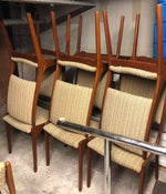 6 MCM Solid Teak Chairs by Kai Kristiansen, will be custom REUPHOLSTERED , perfect, $299 each - Mid Century Modern Toronto 4