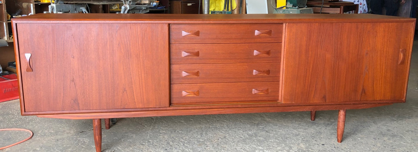 ON HOLD***REFINISHED Danish MCM Teak Sideboard by Clausen & Son, PERFECT, 82" - Mid Century Modern Toronto