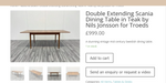 REFINISHED Mid Century Modern Extending Teak Table by Nils Jonnson for Troeds 11