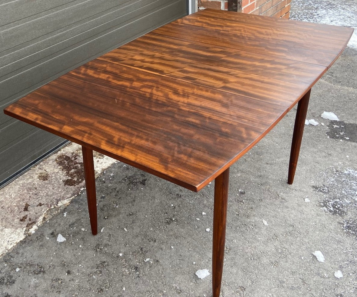 REFINISHED British MCM Extendable Dining Table by A. Cox, Perfect, Compact 42