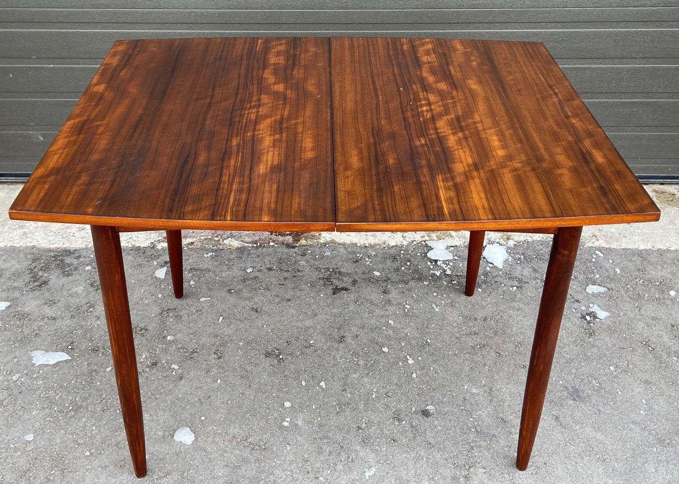 REFINISHED British MCM Extendable Dining Table by A. Cox, Perfect, Compact 42"-58"