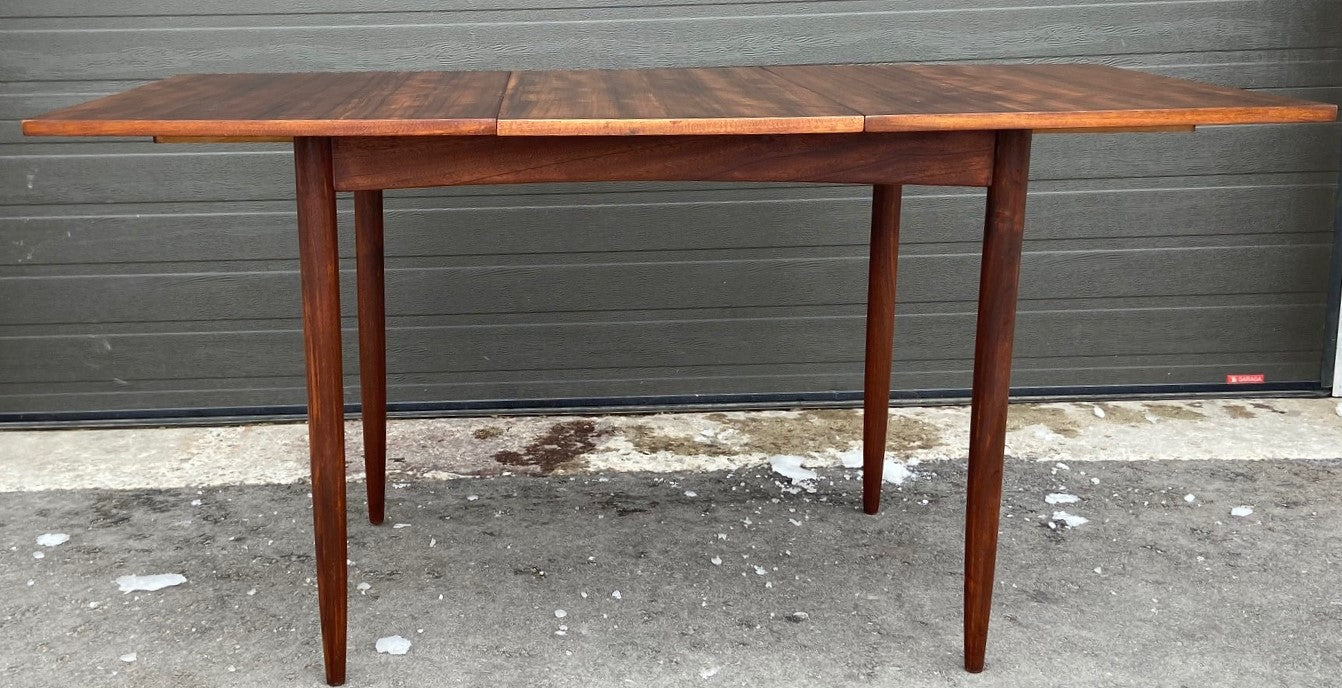 REFINISHED British MCM Extendable Dining Table by A. Cox, Perfect, Compact 42"-58"