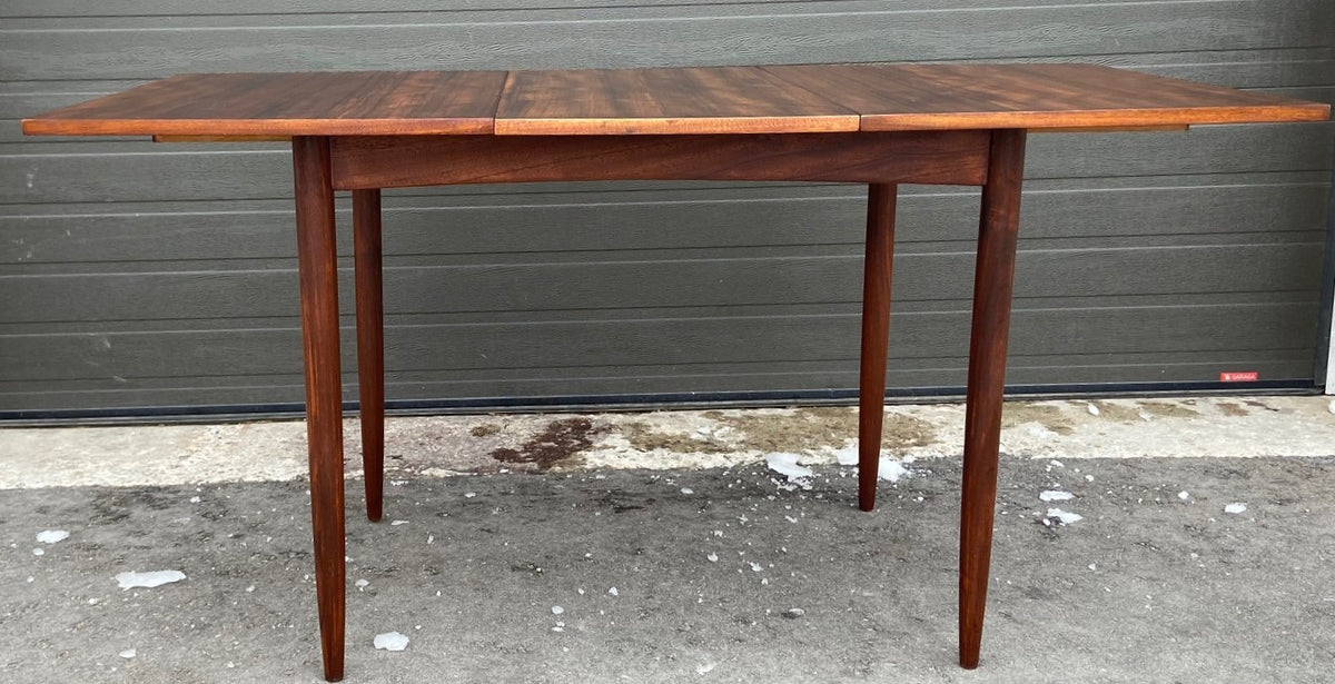 REFINISHED British MCM Extendable Dining Table by A. Cox, Perfect, Compact 42
