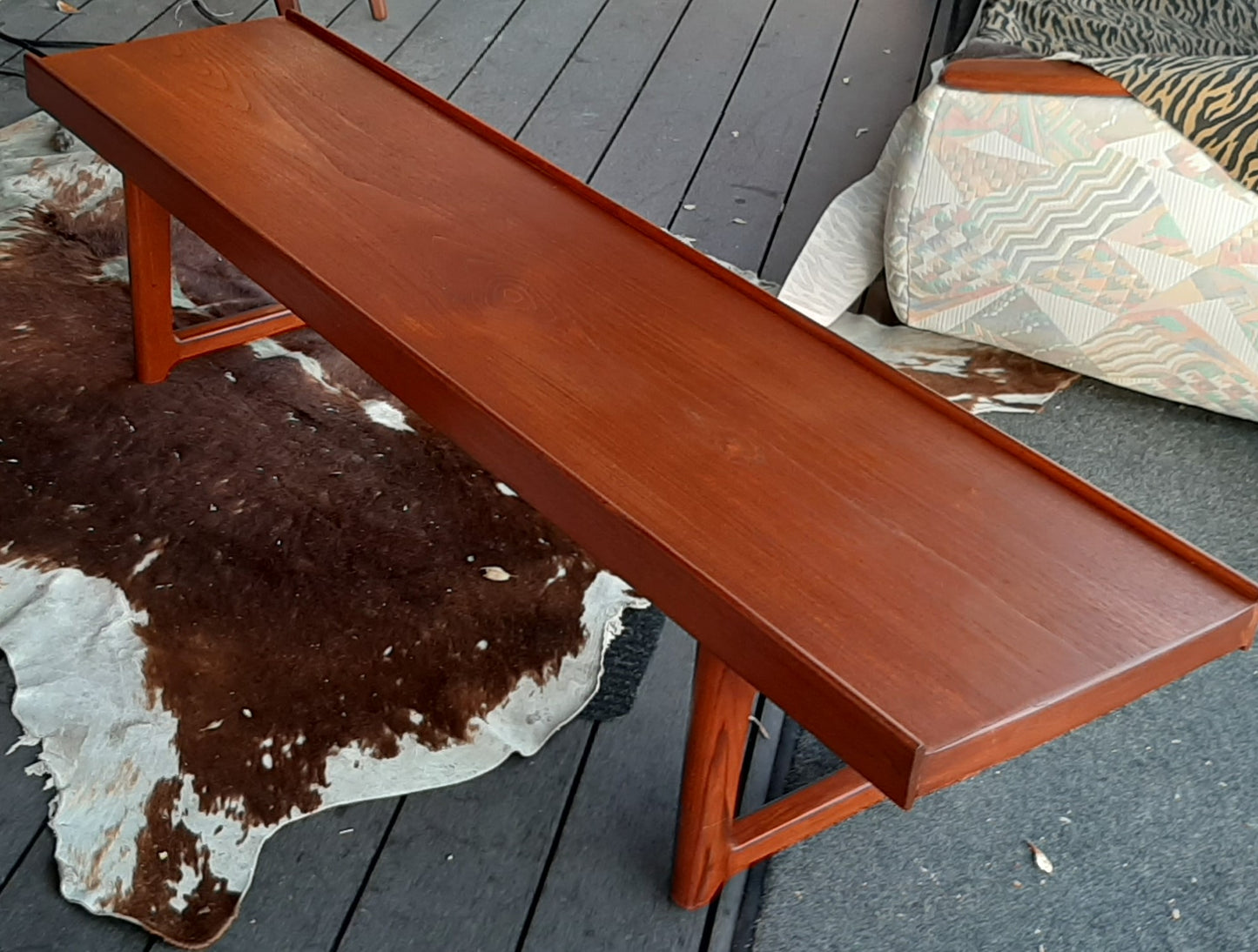 REFINISHED MCM Torbjørn Afdal for Bruksbo "Krobo" Teak Coffee Table or Bench