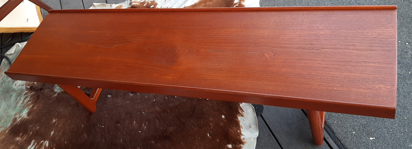 REFINISHED MCM Torbjørn Afdal for Bruksbo "Krobo" Teak Coffee Table or Bench