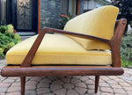 REFINISHED Mid Century Modern Daybed Sofa by A. Pearsall, NEW CUSHIONS in Wool Mohair 7