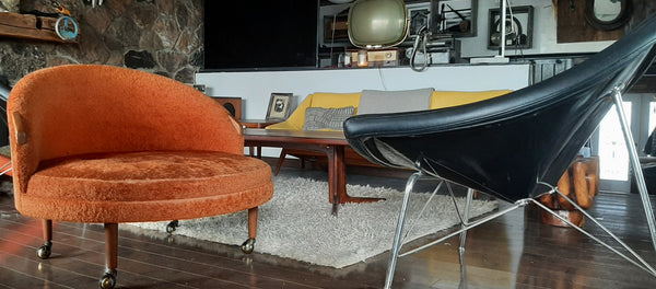 RESTORED Mid Century Modern A. Pearsall Havana Lounge Chair