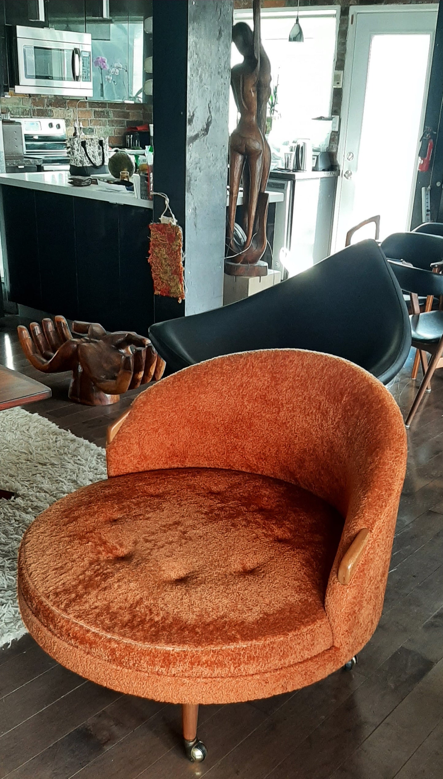 RESTORED Mid Century Modern A. Pearsall Havana Lounge Chair