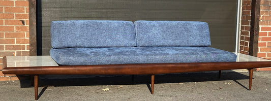 REFINISHED Mid Century Modern A. Pearsall Floating Sofa w End Tables