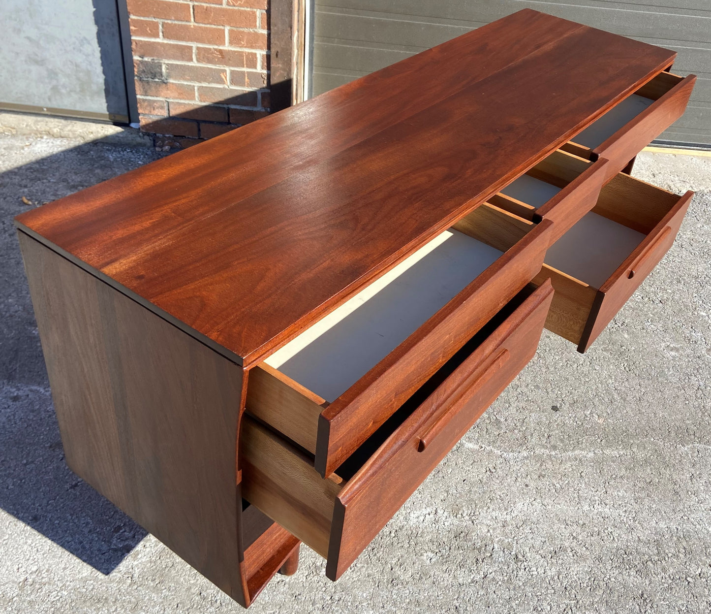 REFINISHED Mid Century Modern SOLID TEAK Dresser by J. Kuypers for Imperial