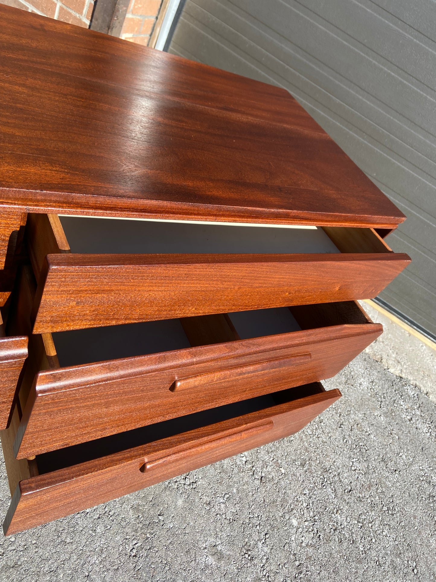 REFINISHED Mid Century Modern SOLID TEAK Dresser by J. Kuypers for Imperial