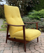 REFINISHED REUPHOLSTERED Mid-Century Modern Lounge Chair Recliner by Arnt Lande 1