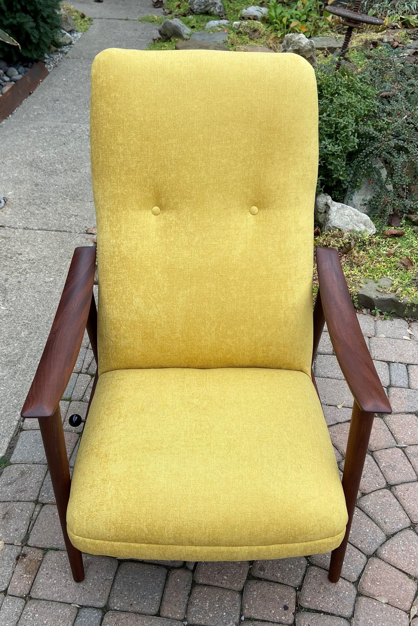 REFINISHED REUPHOLSTERED Mid-Century Modern Lounge Chair Recliner by Arnt Lande