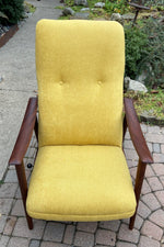 REFINISHED REUPHOLSTERED Mid-Century Modern Lounge Chair Recliner by Arnt Lande 2