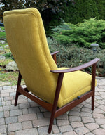 REFINISHED REUPHOLSTERED Mid-Century Modern Lounge Chair Recliner by Arnt Lande 4