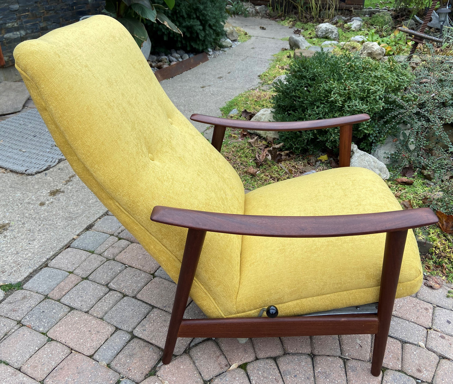 REFINISHED REUPHOLSTERED Mid-Century Modern Lounge Chair Recliner by Arnt Lande