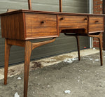 REFINISHED British MCM Vanity & Mirror or Desk by Alfred Cox, Perfect, Compact 4