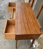 REFINISHED British MCM Vanity & Mirror or Desk by Alfred Cox, Perfect, Compact 5